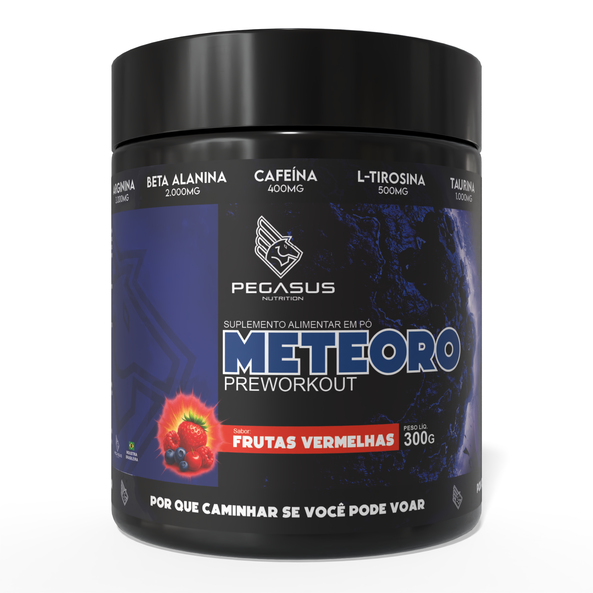 Meteoro Preworkout – Pré-Treino Pegasus Nutrition 300g (Frutas Vermelhas)