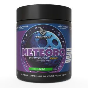 Meteoro Preworkout Night – Pré-Treino Sem Cafeína Pegasus Nutrition 450g (Limão)