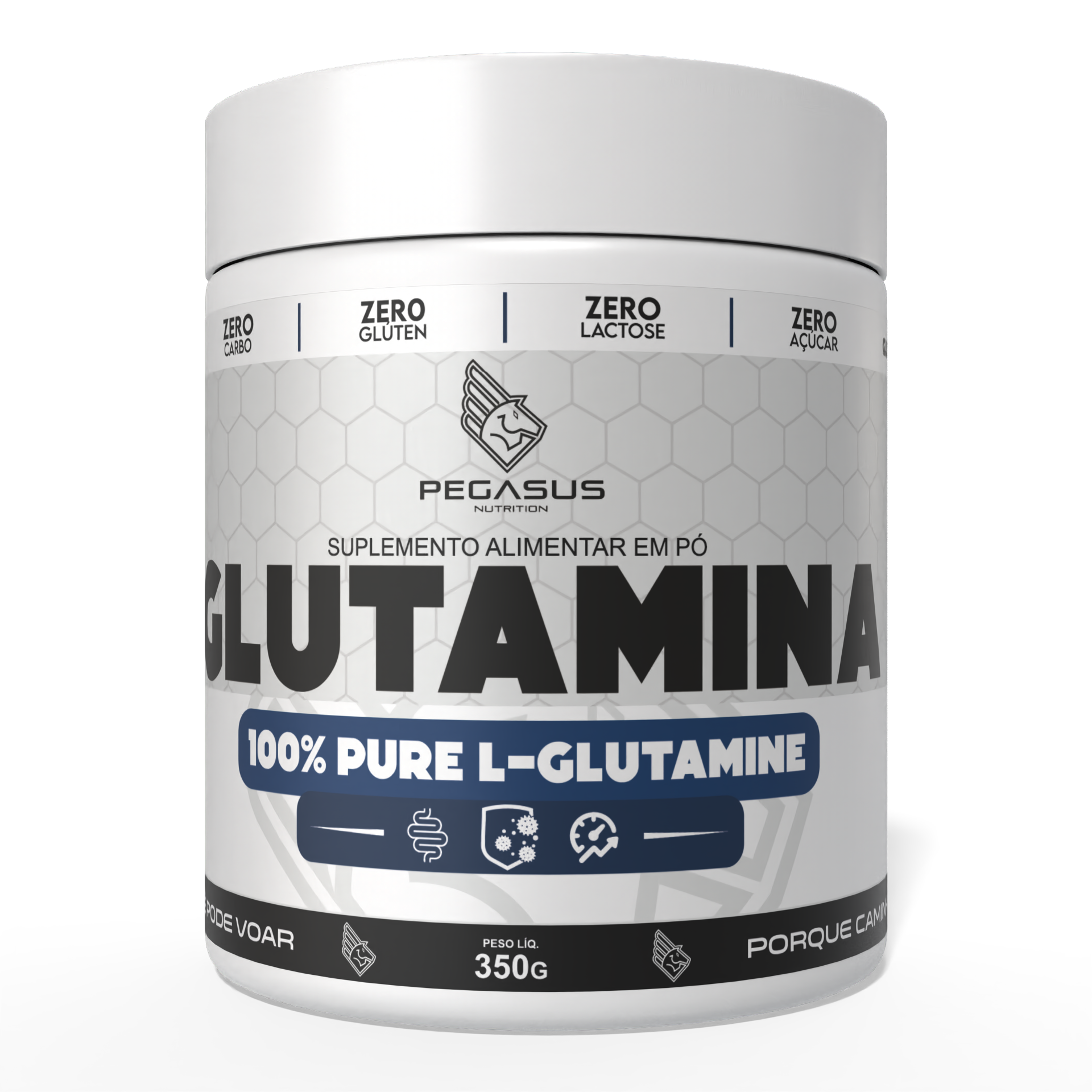 Glutamina 100% Pure L-Glutamine – Pegasus Nutrition 350g