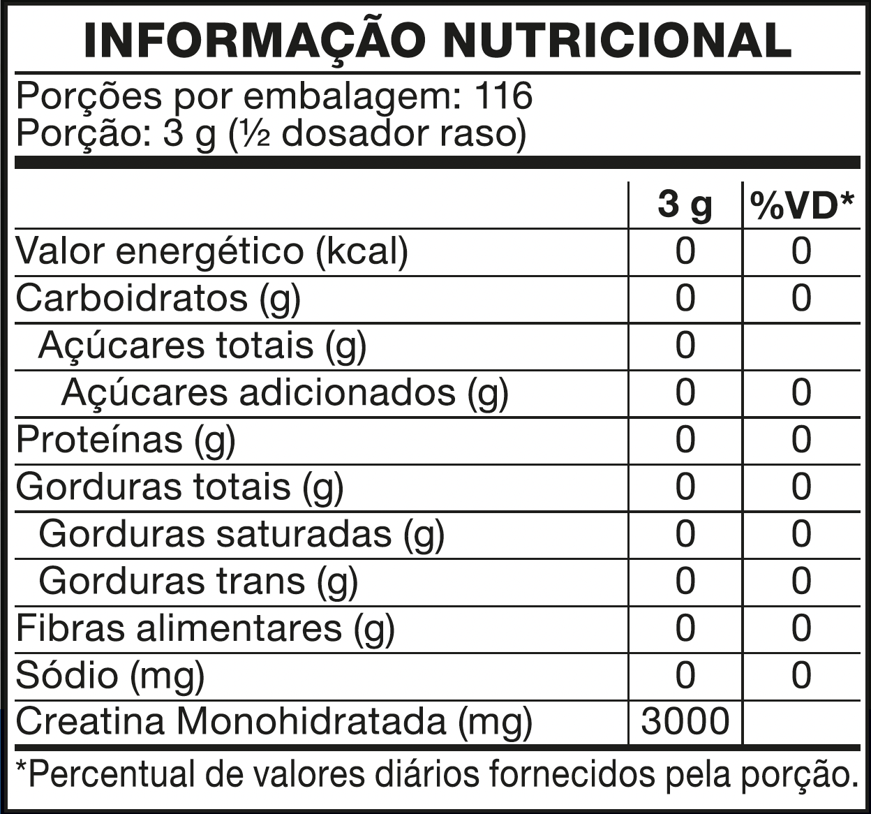 Creatina Monohidratada 100% Pura – Pegasus Nutrition 350g - Imagem 2