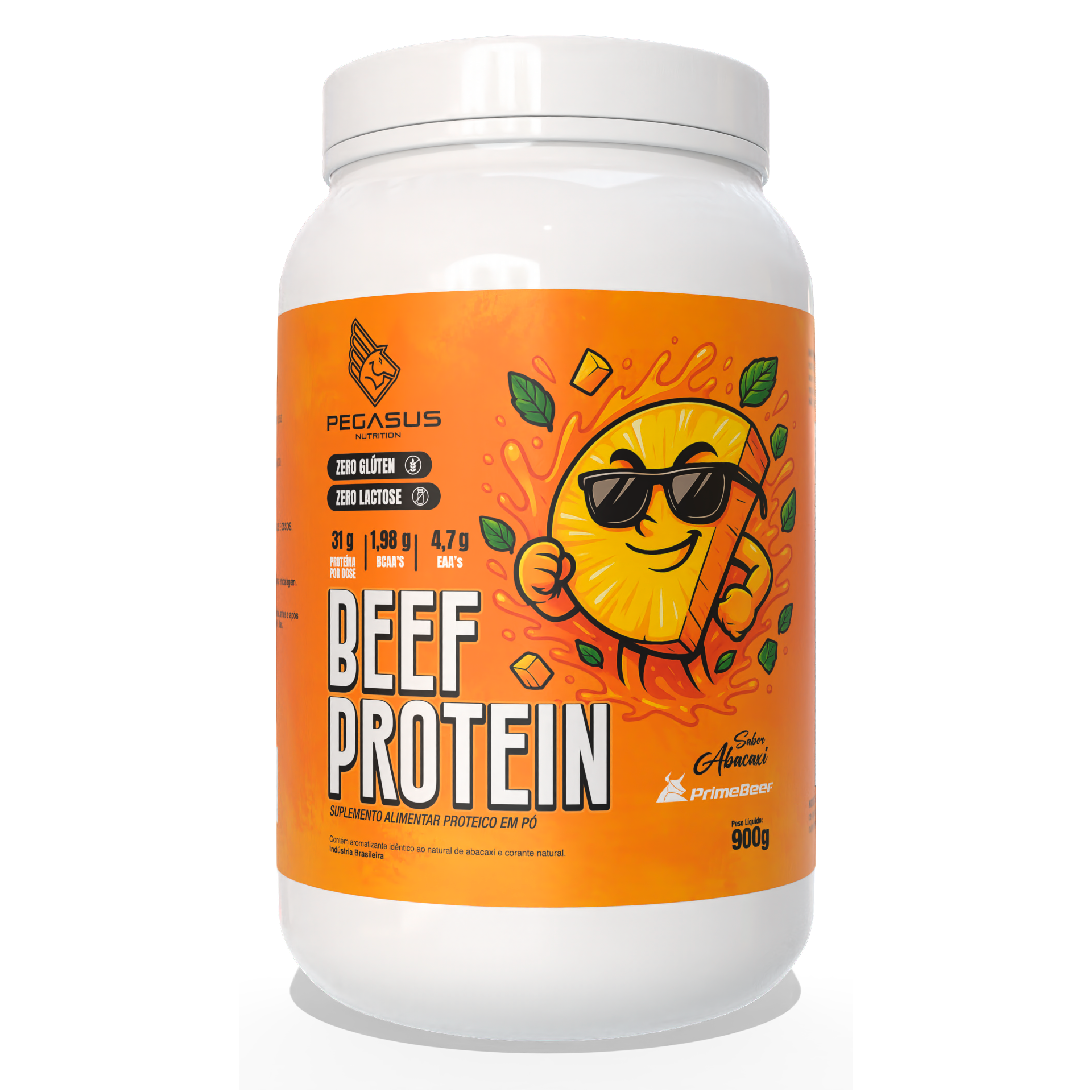 Beef Protein – Proteína de Carne Hidrolisada Pegasus Nutrition 900g (Abacaxi)
